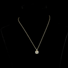 2-1/4ctw Bezel Cushion & Round Pendant Pendant