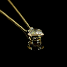 2-1/4ctw Bezel Cushion & Round Pendant Pendant