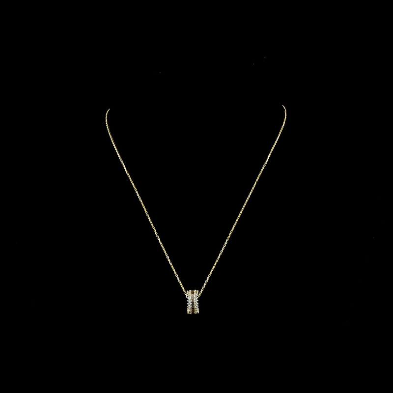 1-1/4ctw Prong East West Baguette & Round Pendant Pendant