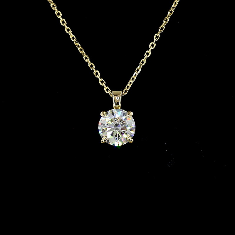 1ctw Prong Round Solitaire Pendant