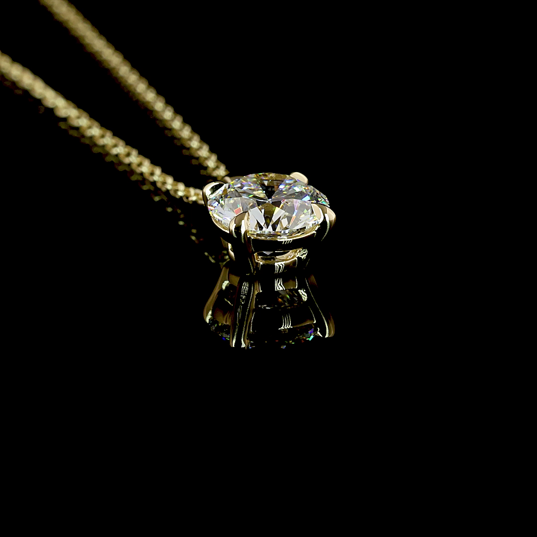 1ctw Prong Round Solitaire Pendant