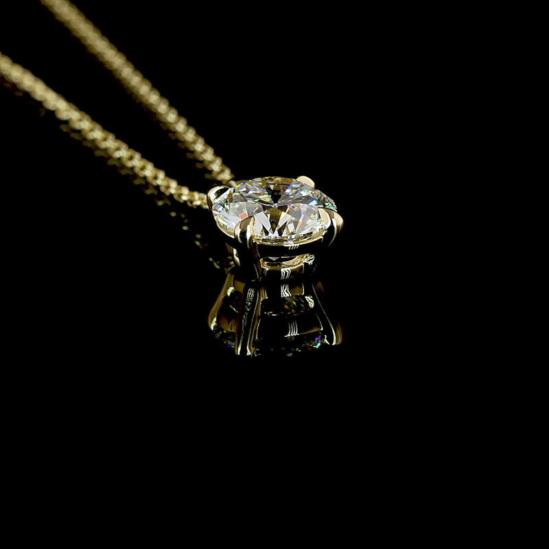 1ctw Prong Round Solitaire Pendant