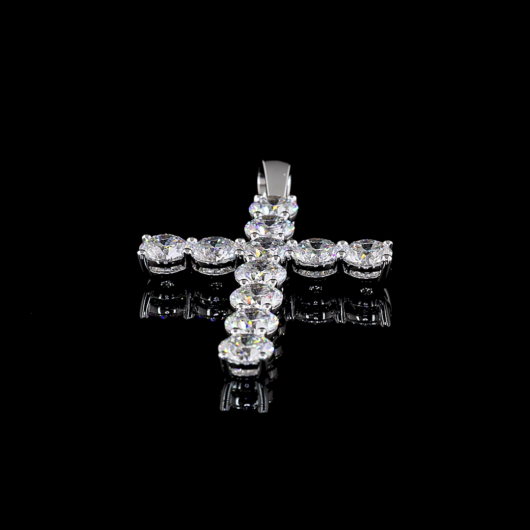 13ctw Prong Round Symbol Pendant