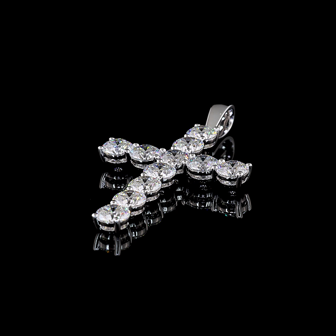 13ctw Prong Round Symbol Pendant