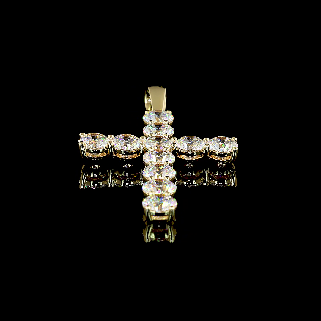 13ctw Prong Round Symbol Pendant