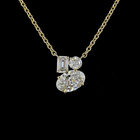 2-1/4ctw Prong Oval & Emerald Pendant Pendant