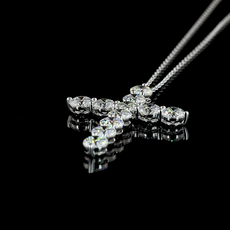 3ctw Prong Round Symbol Pendant