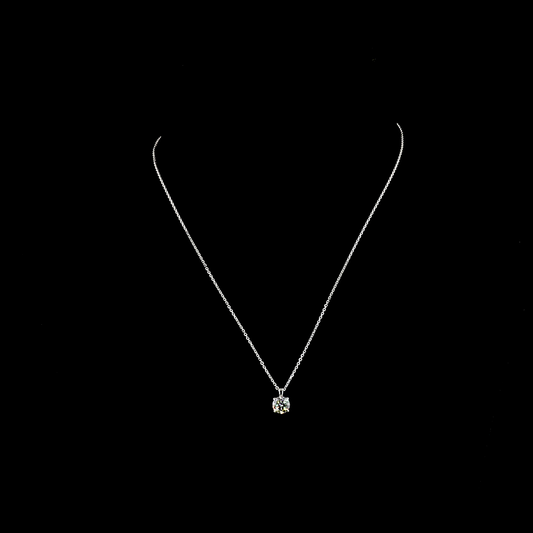 1ctw Prong Round Solitaire Pendant