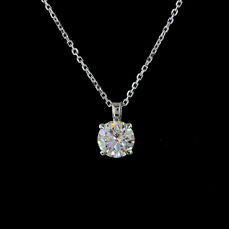 1ctw Prong Round Solitaire Pendant