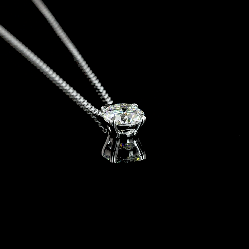 1ctw Prong Round Solitaire Pendant