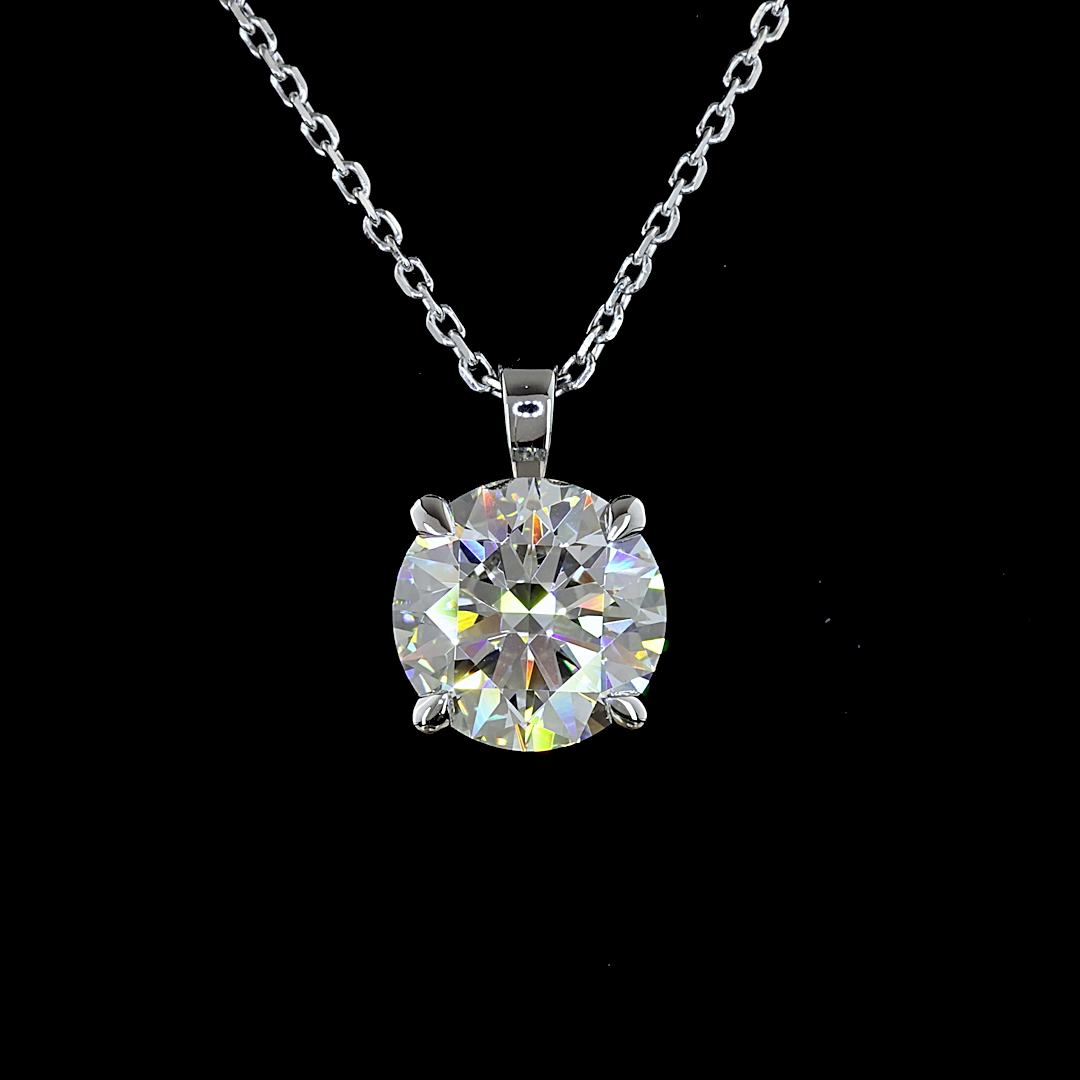 2ctw Prong Round Solitaire Pendant