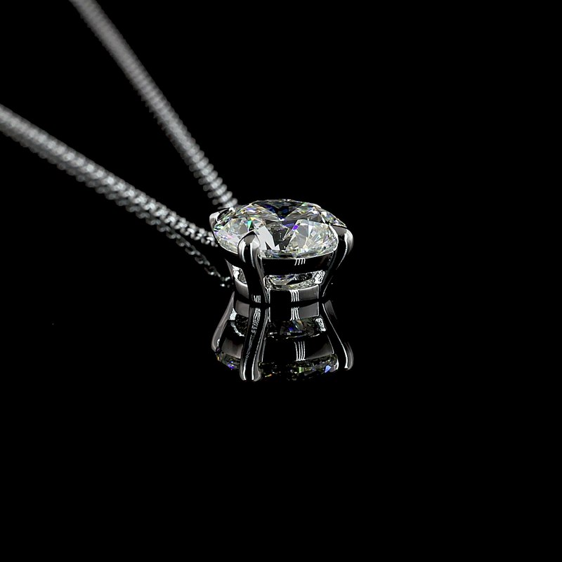 2ctw Prong Round Solitaire Pendant