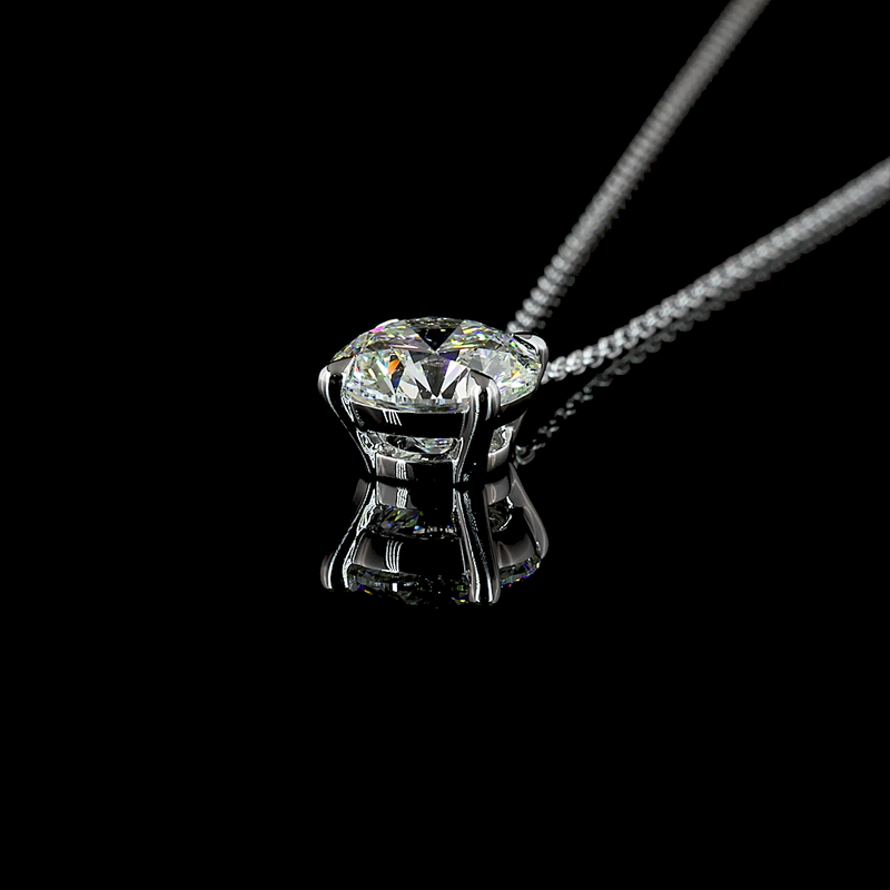 2ctw Prong Round Solitaire Pendant