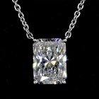 2ctw Prong East West Radiant Solitaire Pendant