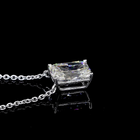 2ctw Prong East West Radiant Solitaire Pendant