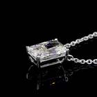 2ctw Prong East West Radiant Solitaire Pendant