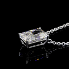 2ctw Prong East West Radiant Solitaire Pendant