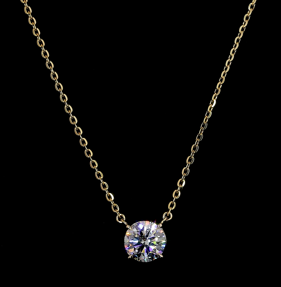 2ctw Prong Round Solitaire Pendant