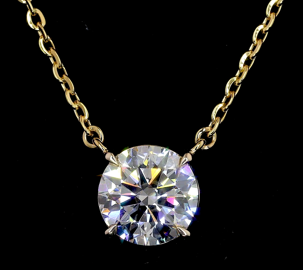 2ctw Prong Round Solitaire Pendant