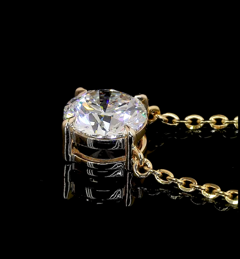 2ctw Prong Round Solitaire Pendant
