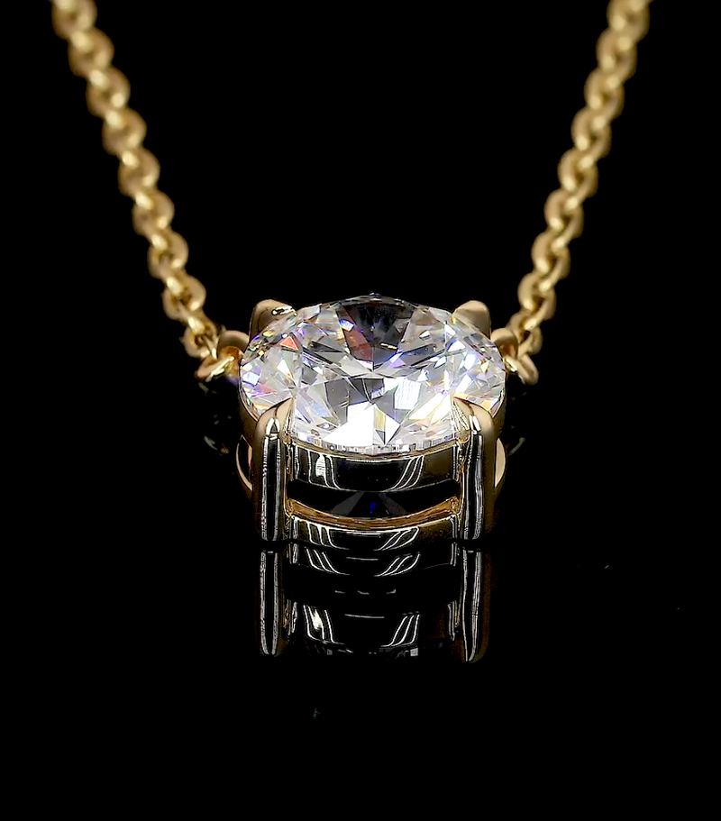 2ctw Prong Round Solitaire Pendant