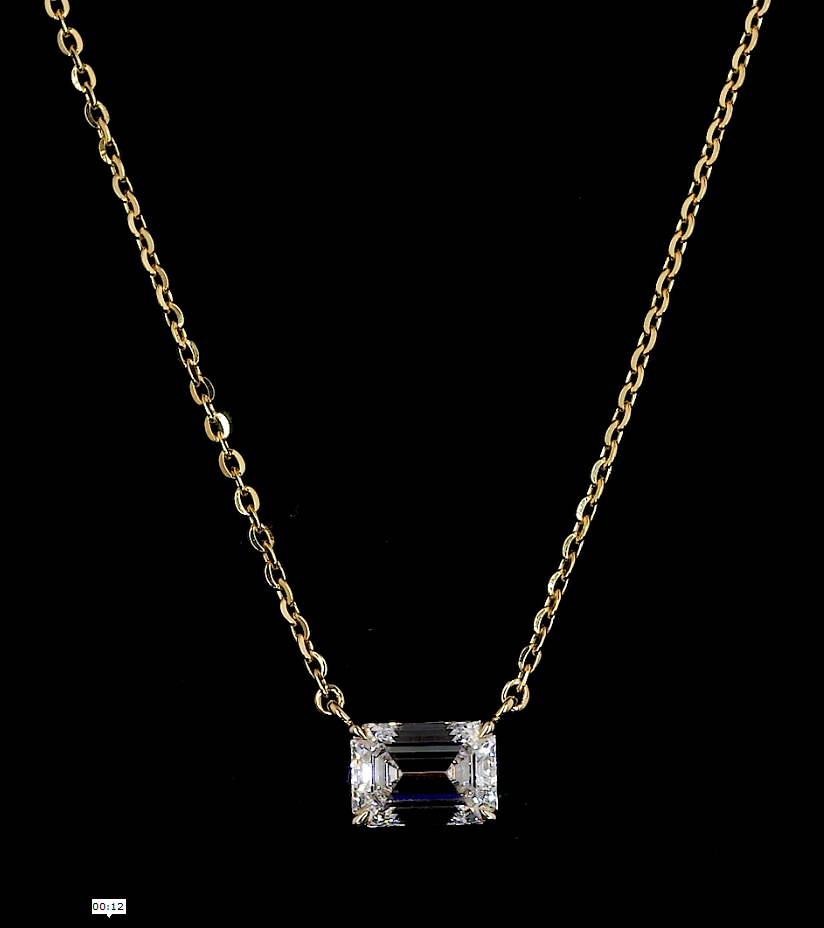 2ctw Prong Emerald Solitaire Pendant
