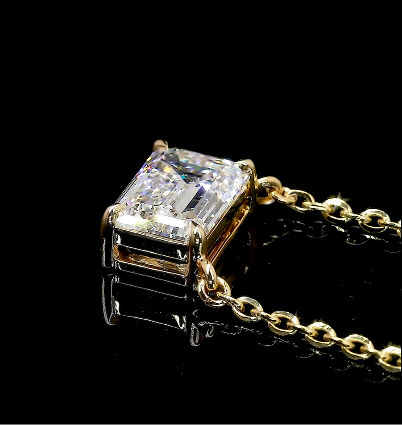 2ctw Prong Emerald Solitaire Pendant