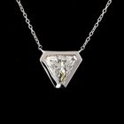 2ctw Bezel Triangle Solitaire Pendant