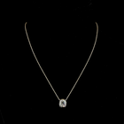 2ctw Bezel East West Cushion Solitaire Pendant