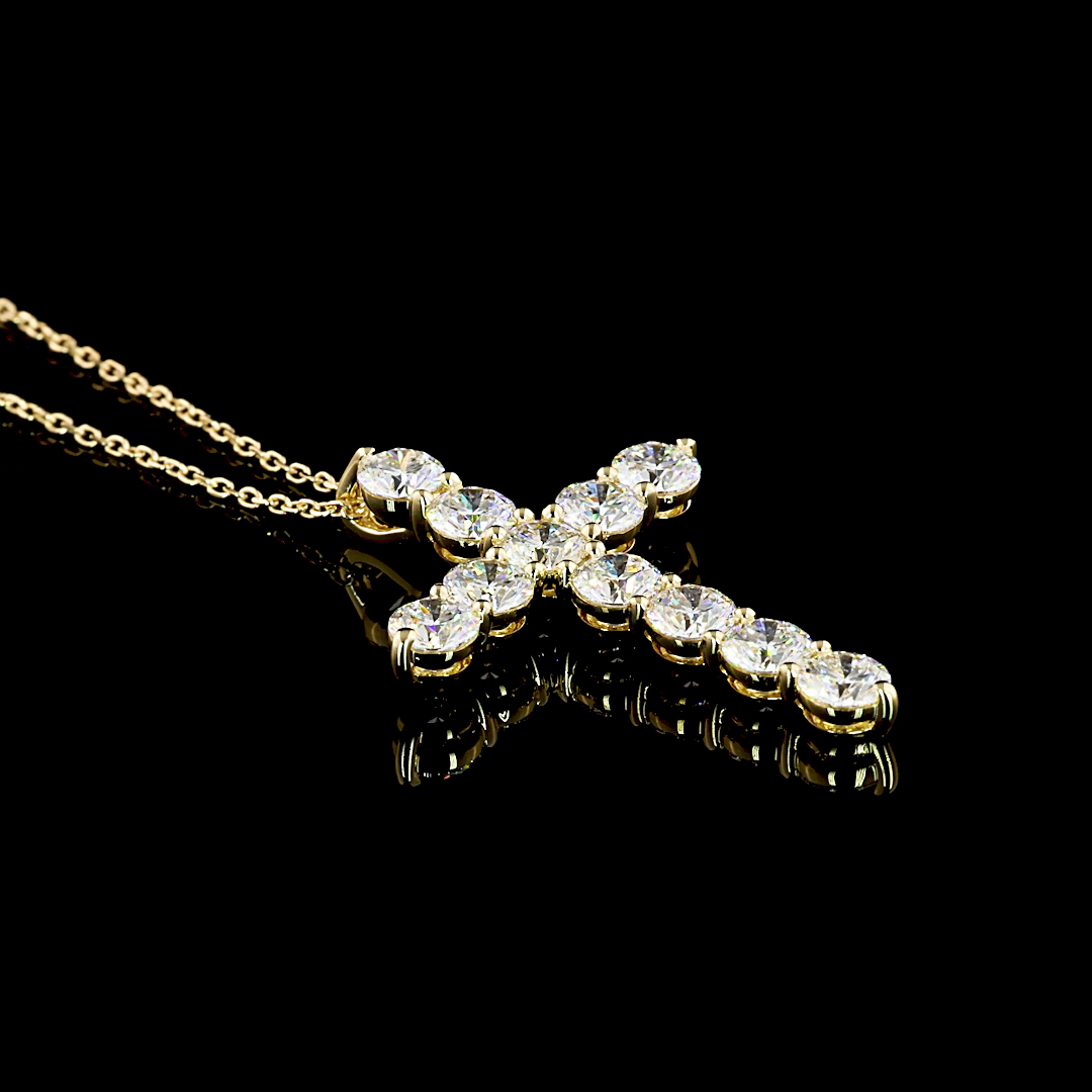 4ctw Prong Round Symbol Pendant