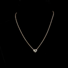 1-1/2ctw Bezel Heart Solitaire Pendant