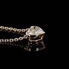 1-1/2ctw Bezel Heart Solitaire Pendant