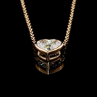 1-1/2ctw Bezel Heart Solitaire Pendant