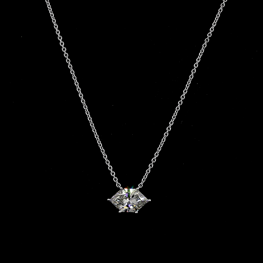 1-1/2ctw Prong Antique Marquise Solitaire Pendant
