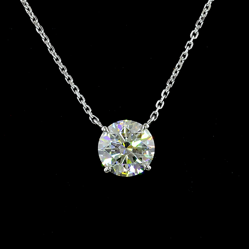 1-1/2ctw Prong Round Solitaire Pendant
