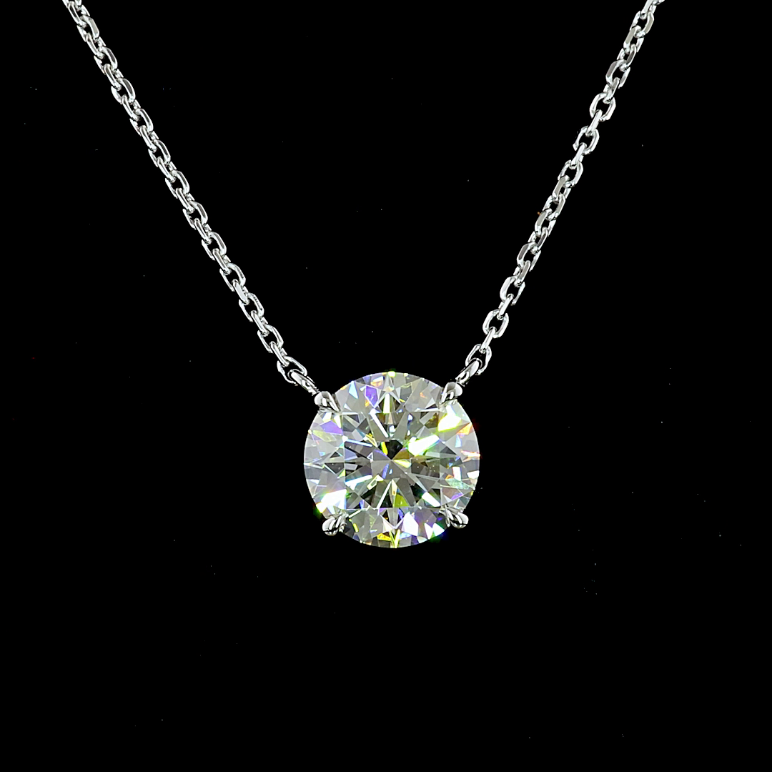 1-1/2ctw Prong Round Solitaire Pendant