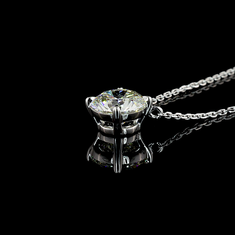 1-1/2ctw Prong Round Solitaire Pendant