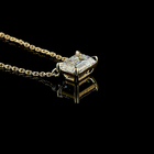 1ctw Prong East West Emerald Solitaire Pendant