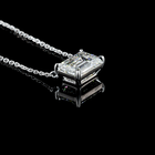 2ctw Prong East West Emerald Solitaire Pendant