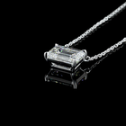 2ctw Prong East West Emerald Solitaire Pendant