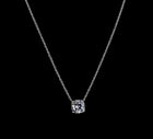 3ctw Prong East West Cushion Solitaire Pendant