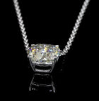 3ctw Prong East West Cushion Solitaire Pendant