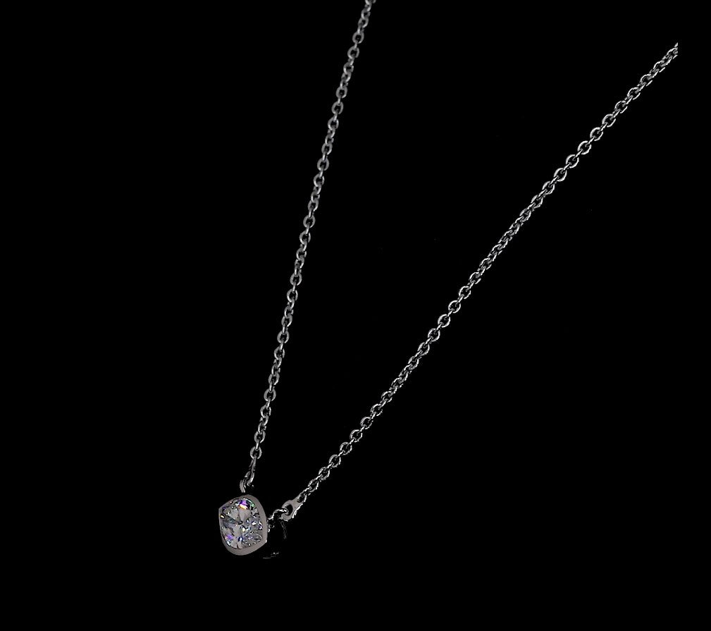 3-3/4ctw Bezel Marquise Solitaire Pendant