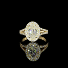 1-1/2ct Oval Diamond Split Shank Engagement Ring