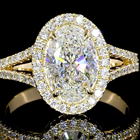 1-1/2ct Oval Diamond Split Shank Engagement Ring