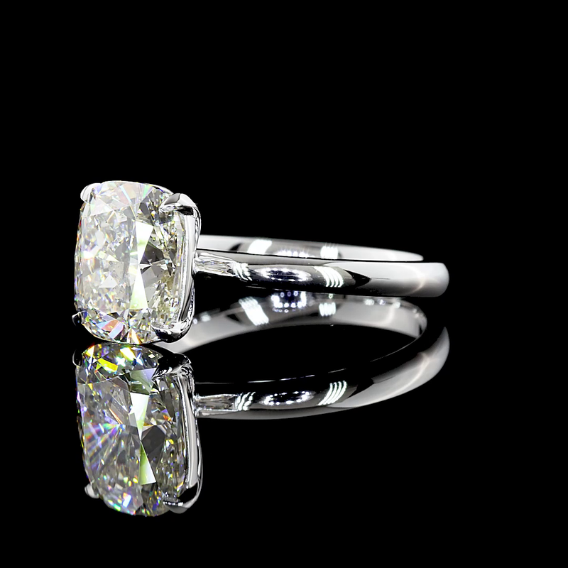 2-3/4ct Cushion Diamond Solitaire Engagement Ring