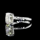2-3/4ct Cushion Diamond Solitaire Engagement Ring