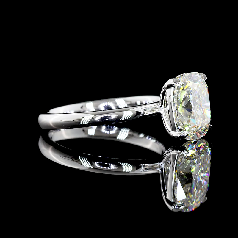 2-3/4ct Cushion Diamond Solitaire Engagement Ring