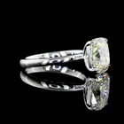 2-3/4ct Cushion Diamond Solitaire Engagement Ring