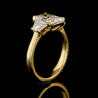 1-1/2ct Radiant Diamond Three Stone Engagement Ring
